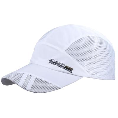 White Fang Outdoor Mesh Simples para Homens e Chapéu CZA141, Boné de Secagem Rápida, Leve, Design, Mulheres, (Branco)