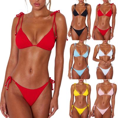 Women Padded Bandage Bikini Set Strappy Push Up Swimsuit Swimwear G-string