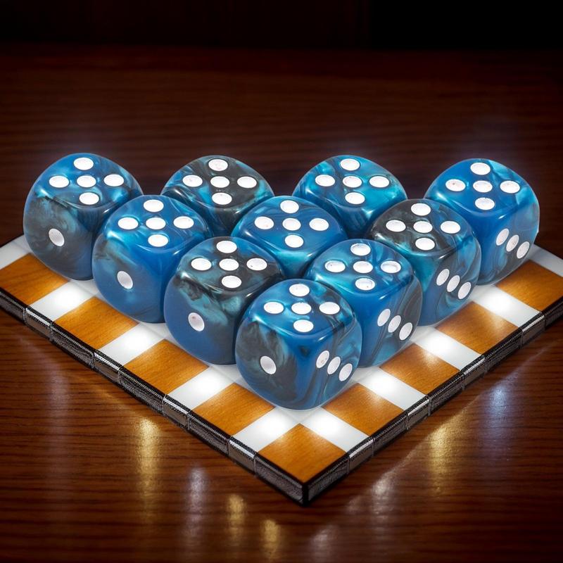 Pocket Dice Set 6-Sided Acrylic Parties Game Dice Kit Rounded Corners Lightweight Gathering Supplies For Entertainment Family