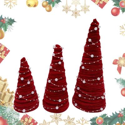 Tischweihnachtsbaum Schöner künstlicher Weihnachtsbaum Vliesstoff Weihnachtsbaum Miniatur-Weihnachtsfiguren Einzigartig