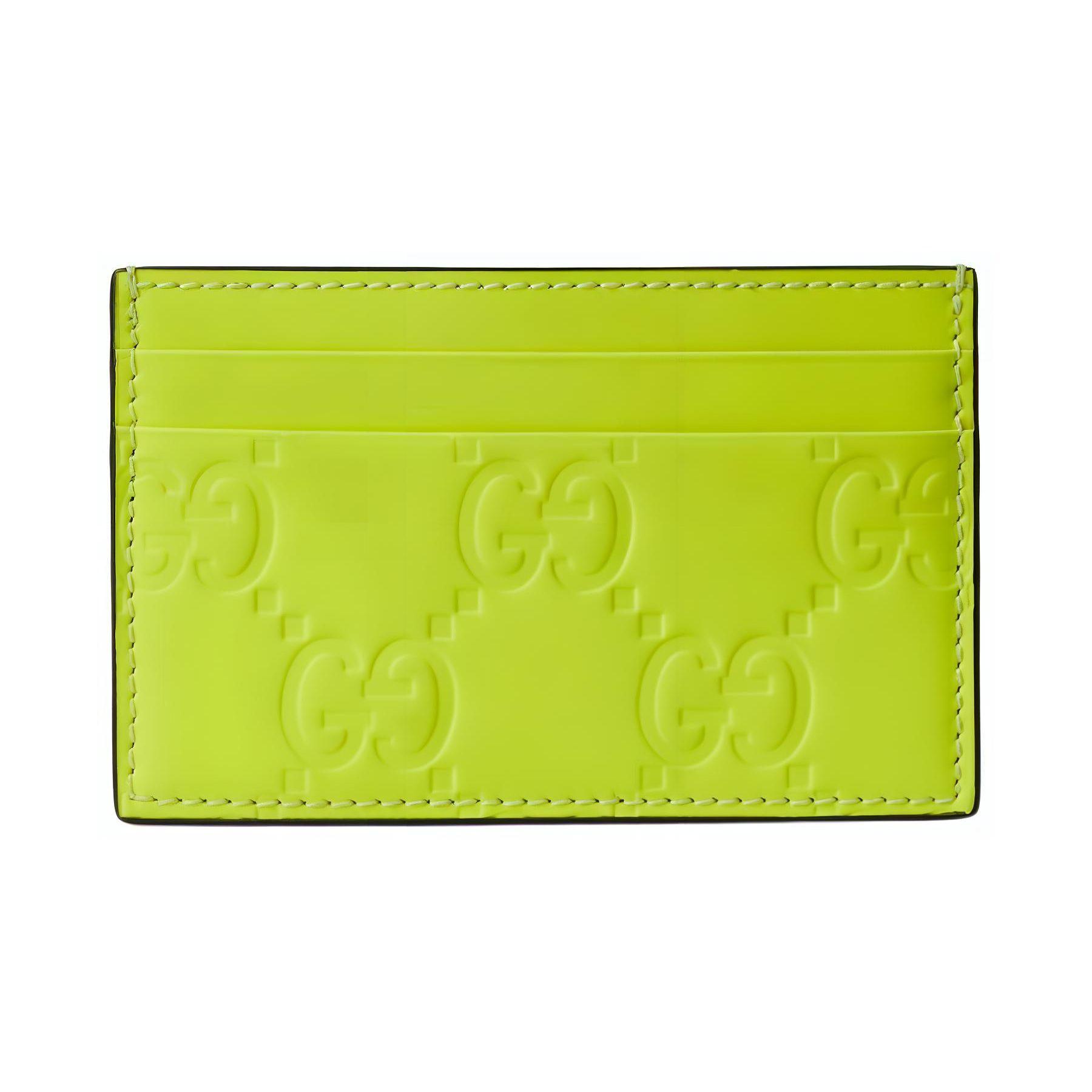 Gucci Rubber Effect Card Case Fluorescent