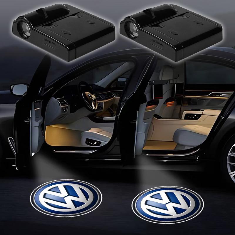VW 2X LED Car Welcome Logo Light Door Projector Light for VW GTI Polo Golf Passat Tiguan Arteon Touareg CC Taigo Auto Accessories