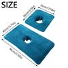 Thickened Massage Face Towel with Hole Breathable Beauty Salon Towel Solid Color Comfortable SPA Massage Towel