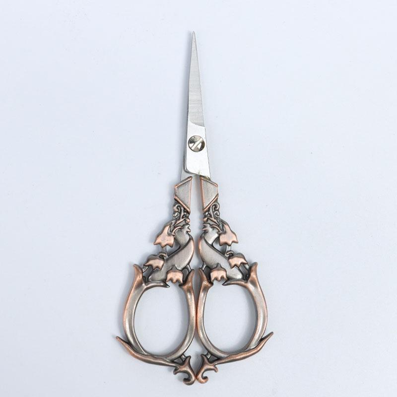 Dragon-Engraved Stainless Steel Scissors for Cross-Stitch & Embroidery
