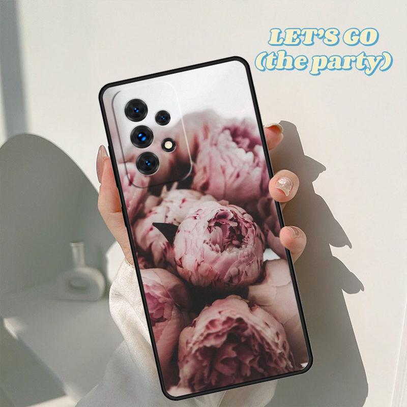 Peonies Beautiful Flower phone case For Samsung Galaxy A42 A31 A40 A51 A71 A32 A80 A91 A52 A72 A20e A21S A50 A70 A11 A12 Cover