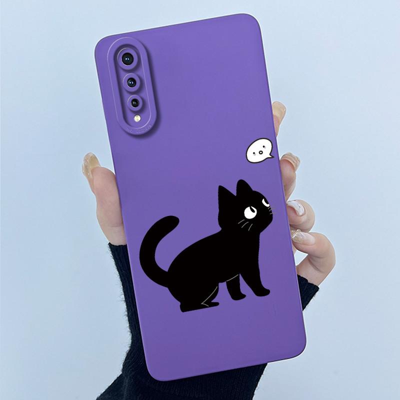New For Vivo S1 1907 Case Lovely Cartoon Cat Liquid Silicone Soft TPU Shockproof Back Cover For Vivo V17 Neo VivoS1 Phone Case