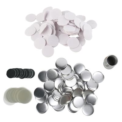 100 Sets 58mm Spiegel Runde Buttons Teile DIY Blank Rostfreie Weißblech Button Maker Zubehör für Handwerk