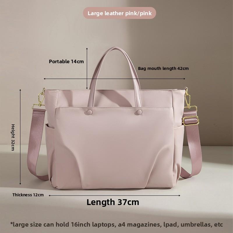 Commuter Hand-held Briefcase with Large Capacity and Single-shoulder Crossbody Tote Bag