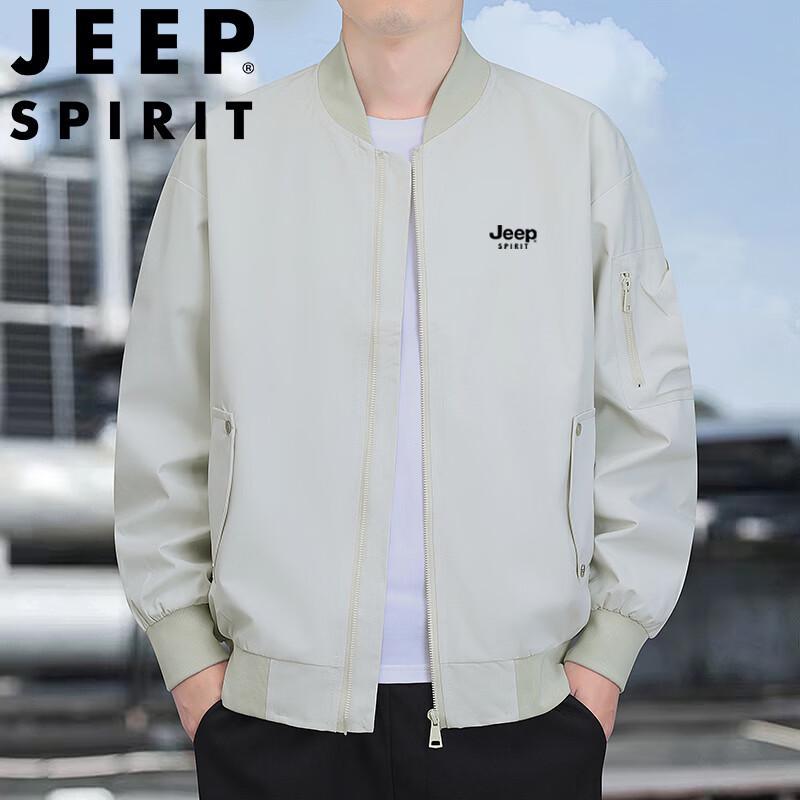 JEEP SPIRIT Men's Casual Baseball Collar Jacket