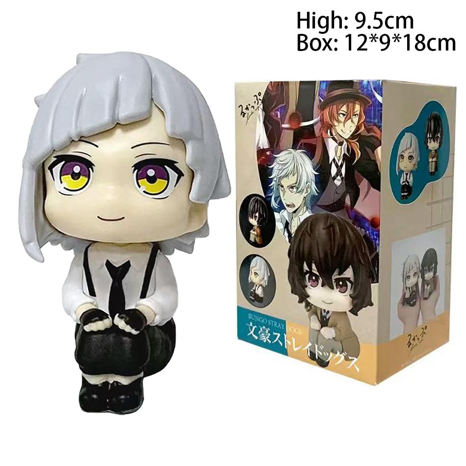În stoc Căutați Bungou Dogs Dazai Osamu Nakajima Atsushi Figurină de Acțiune Jucării Model PVC Colecție Păpușă Kawaii Versiune Q