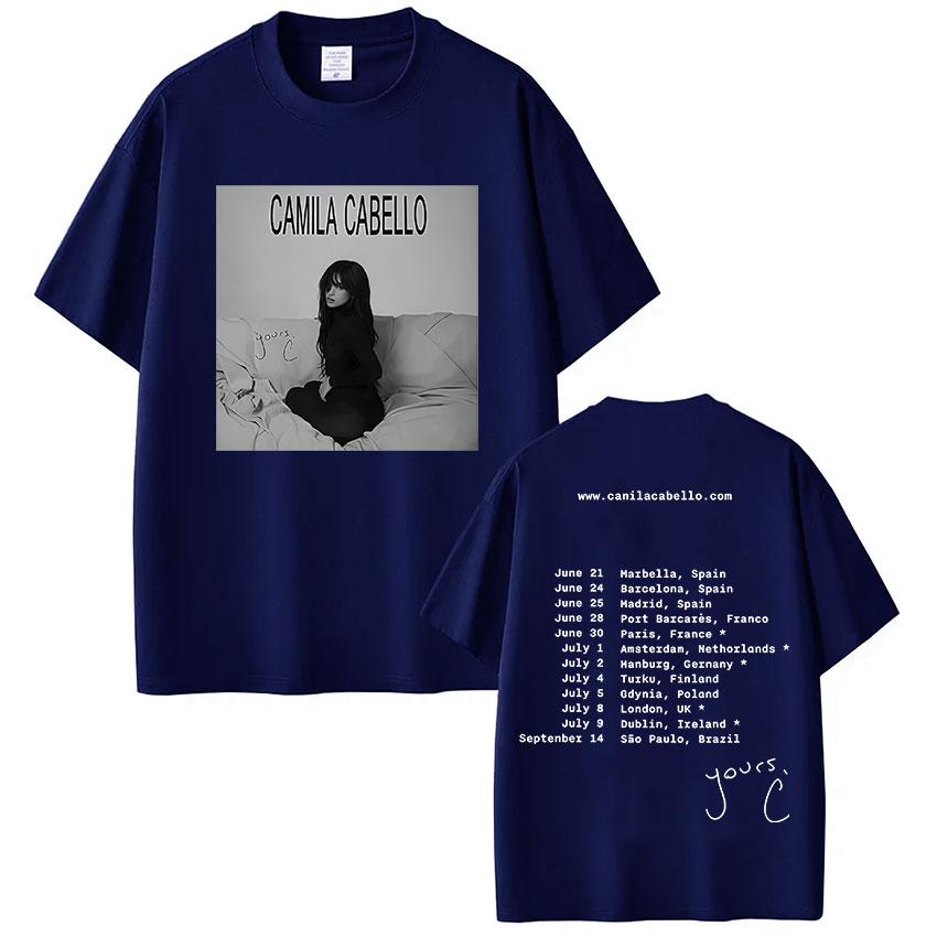 Camila Cabello Yours.C Tour 2025 T Shirt Unisex Women Summer Aesthetic Fashion T-shirt Tops 100% Cotton Oversized Tshirt Streetwear