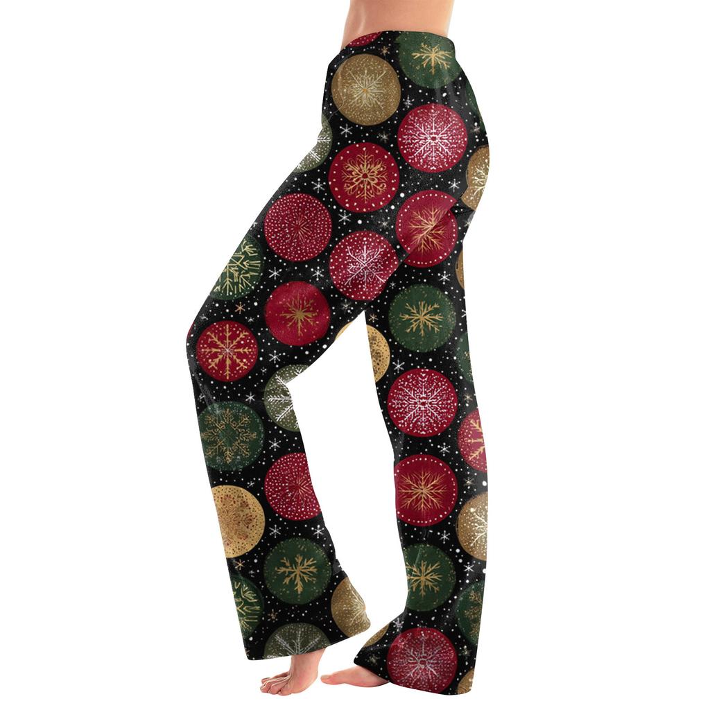 Women  Winter Plaid Pants Full Length Long Trousers Sports Pants