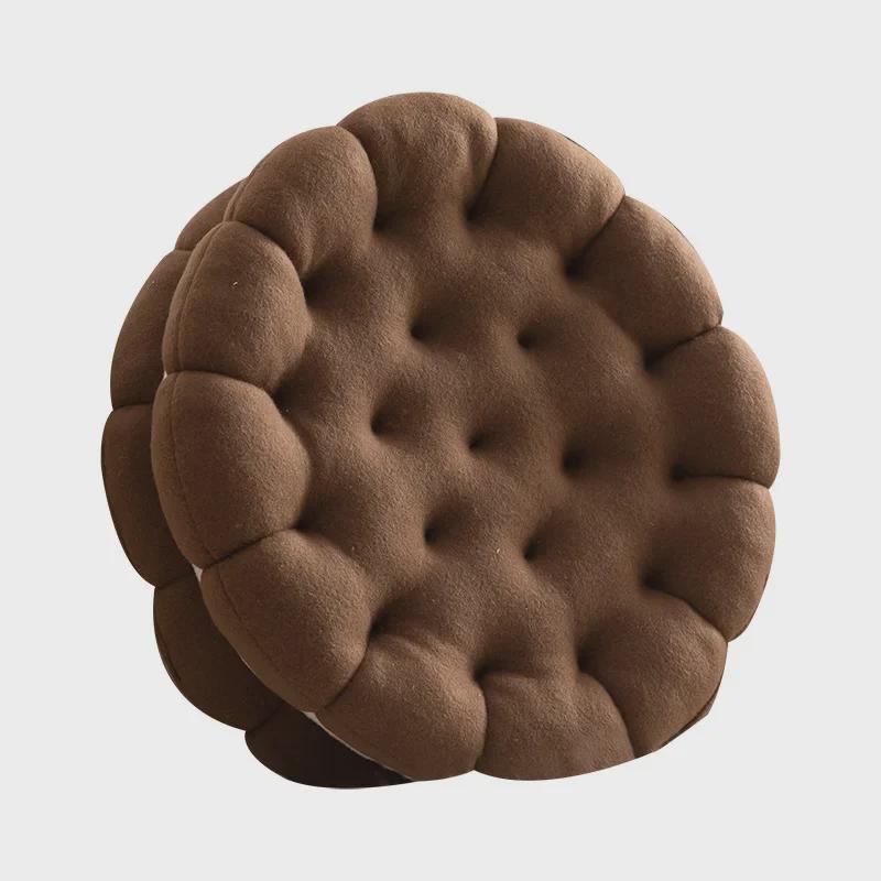 Creative Biscuit Plush Pillow: Cute, Thick Nap Cushion for Sofa and Home