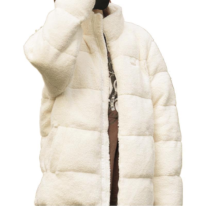 Puma Giacca in Pile Unisex Outerwear Monocolore con Logo Ricamato Collo Alto e Zip Bianco 929827-01