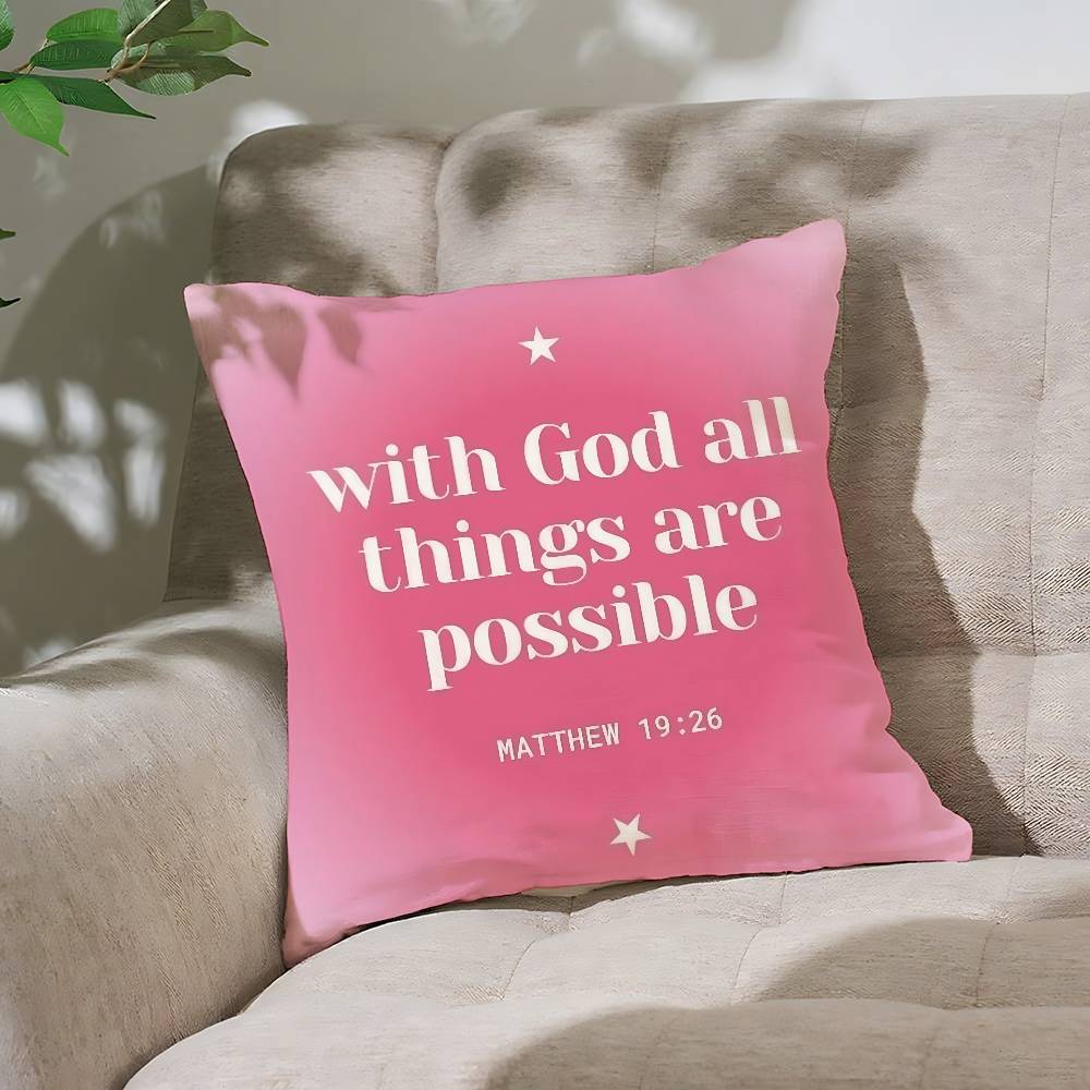 Verse Of The Christian Bible Jesus Pillow Case Cushion Cover Soft Cute Pillow Case For Car Sofa Pillowcase Polyester With Zipper