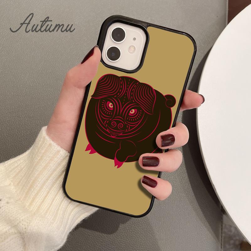 Custodia per telefono SENZA CUCITURE ZODIACO CINESE per iPhone 11 12 13 14 Pro Max mini XR XS SE 2020 7 8 Plus Samsung Galaxy S21 S22 shell