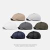 Summer Thin Breathable Mesh Cap Men's Hollow Cap Outdoor Sun Protection Sun Hat British Beret Octagonal Cap