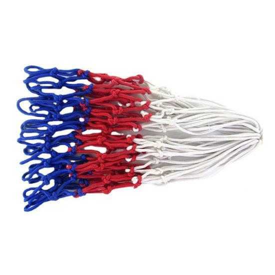 

2 шт. Баскетбольная сетка Профессиональная Прочная Стандартная Износостойкая Дождестойкая Солнцезащитная Нейлоновая Красно-Бело-Синяя Трехцветная Сетка для Баскетбольного Кольца D