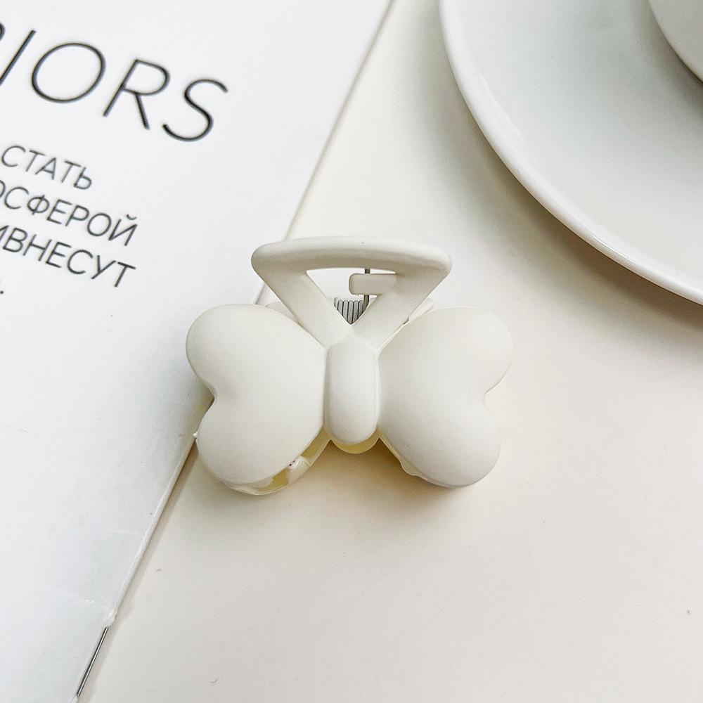 

New frosted bow small headdress shark clip Korean fashion ponytail disc hair grab simple side plastic/resin