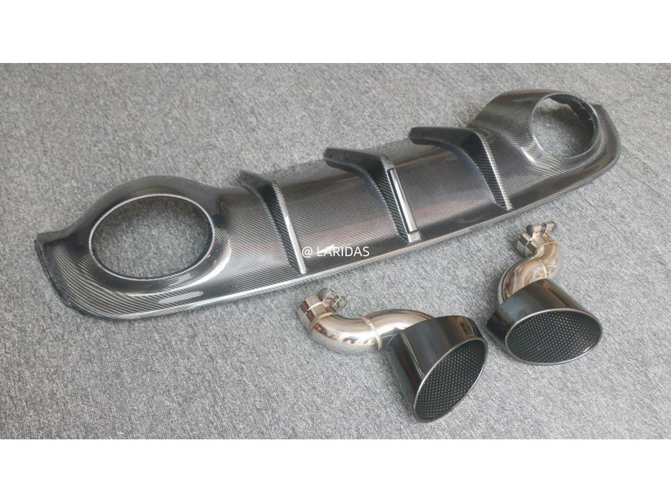 RS-Style Carbon Fiber Rear Diffuser for Jaguar XF 2016-2019