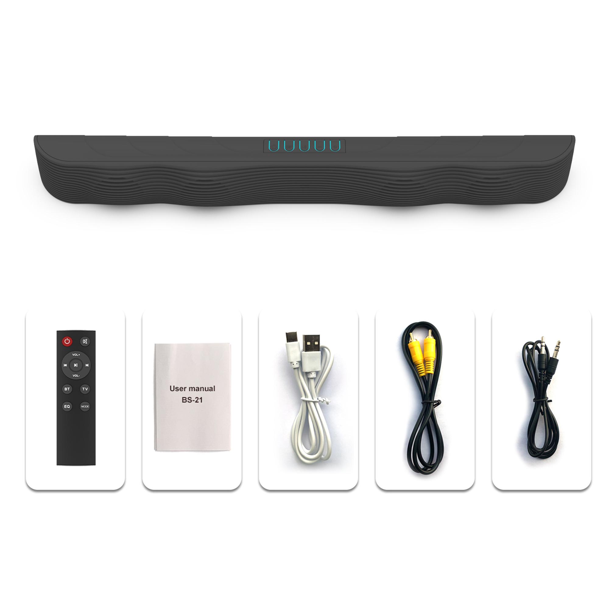 

Беспроводная звуковая панель Bluetooth, динамик, проводной стереосистема объемного звучания, домашний кинотеатр, ТВ-система, TF-карта, USB-устройство для воспроизведения, пульт дистанционного управления, питание, звук, динамик чёрный