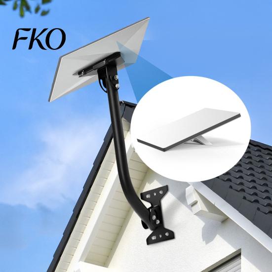 Carbon Steel Solar Panel Mount Terminal Plate Bracket, Roof Installation Weather Resistant High-Strength Adjustable Anti-corrosion Bracket