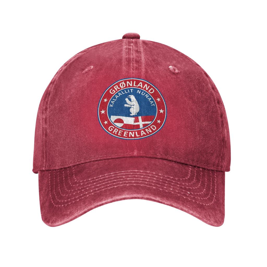 Badge Of Greenland Washed Baseball Cap Vintage Sun Trucker Hat Summer Men Women Outdoor Sports Snapback Cap
