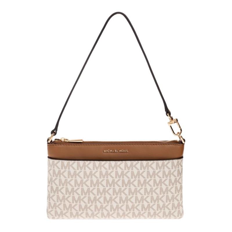 MICHAEL KORS Jet Set Logo Canvas Handbag Regular Women s Beige бежевый
