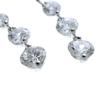 VINGTAINE 5 Cubic Zirconia Long Earrings CZ Hanging Silver [Vintaine] P2-43-E-S