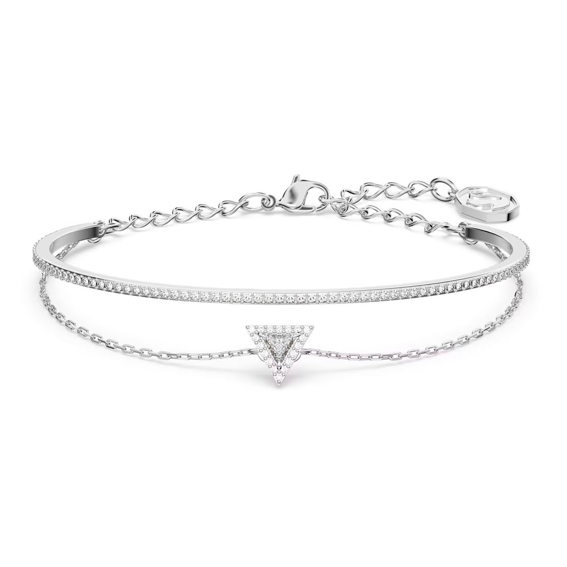 

Swarovski Ortyx Triangle Cut Paved Crystal Bracelet Women bracelet 5643733 Box (Random Color),S
