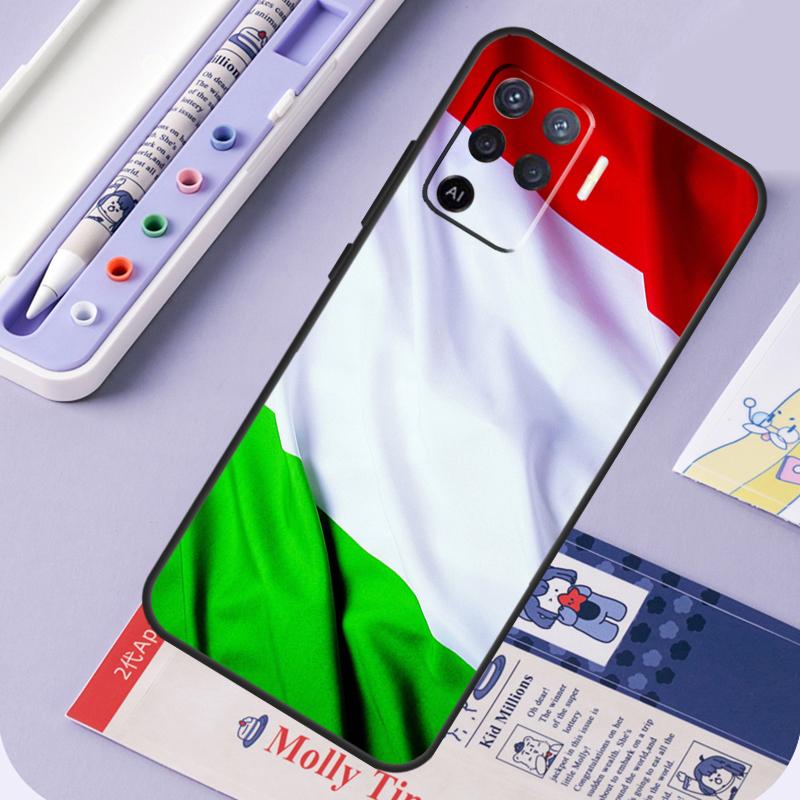 Italian Italy Flag For Oppo A40 A60 A80 A94 A74 A54 A15 A18 A38 A58 A78 A98 A16 A76 A96 A57 A17 A77 A5 Pro Case