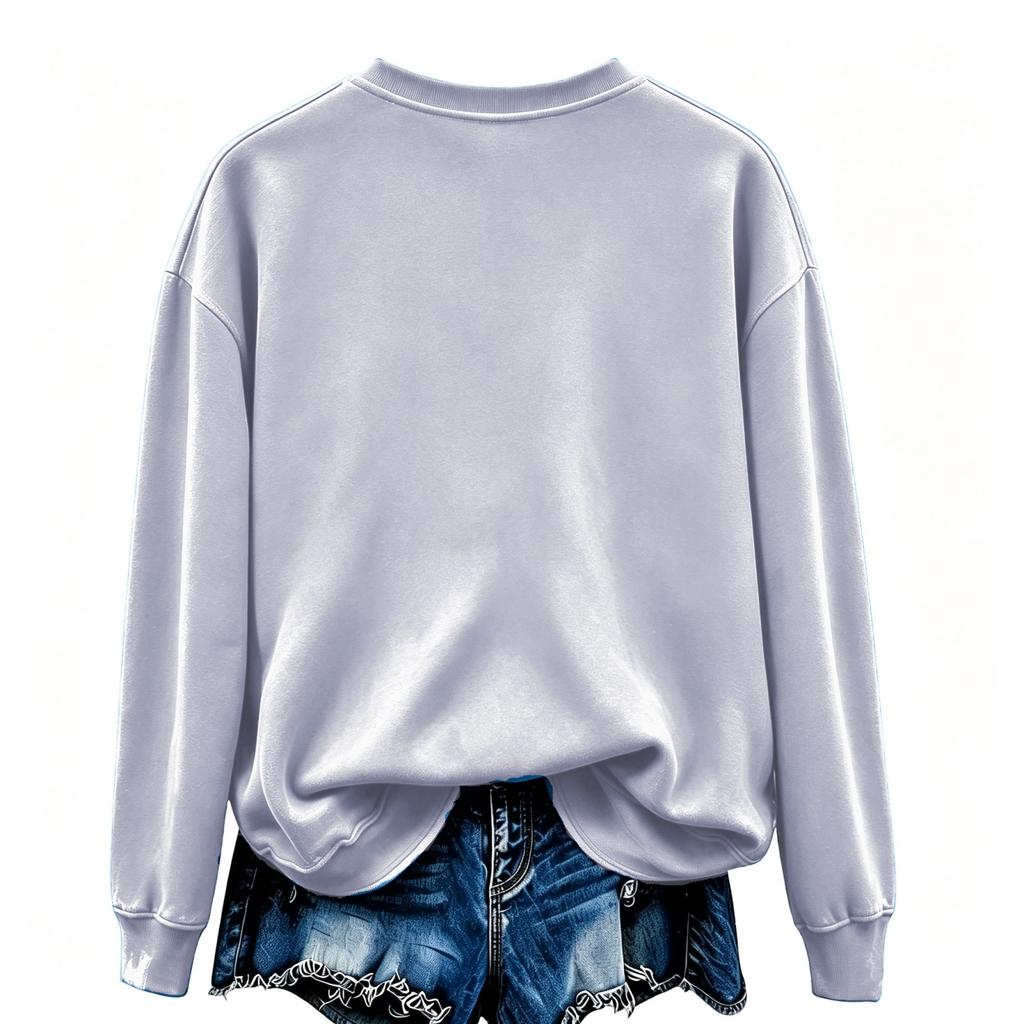 Unisex Casual Graphic Print Crewneck Long Sleeve Pullover Sweatshirt for Everyday Wear