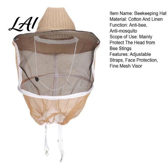 Beekeeping Hat With Veil with Veil Adjustable Straps Wide Brim Full Mesh Visor Apiary And Protection Bee for Face Neck Protection Comfortable