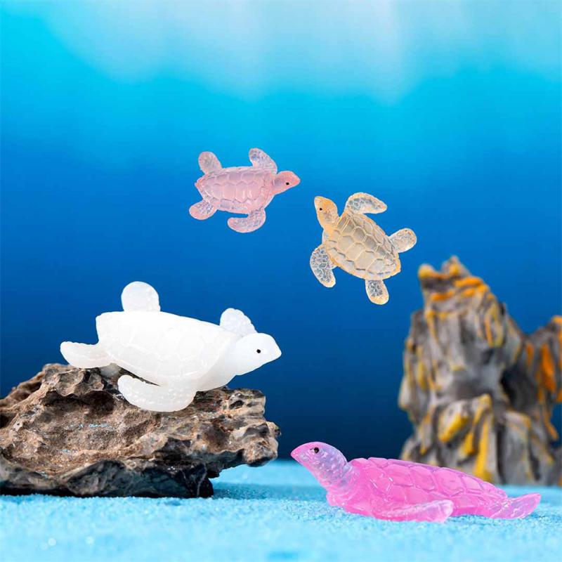 Turtle Decoration Handmade Resin Artwork Mini Home Decorations Highly Sought After Fish Tank Floral Moss Decoration Ornaments