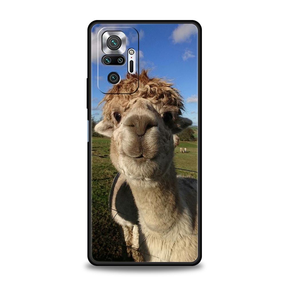 Kawaii Alpaka schönes Handyhülle für Xiaomi Redmi Note 13 12 5G 11 10 Pro Plus 4G 9S 9 8 7 9T 13C 12C 10C 9C 9A Silikonhülle