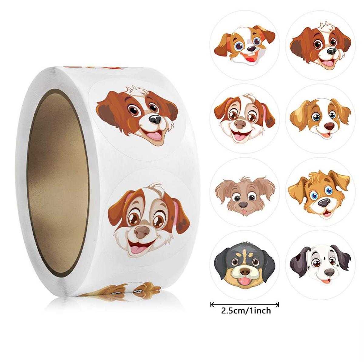 100-500pcs Kids Reward sticker puppy dog Pattern encouragement stickers for Teachers Cute Animals Stickers Stationery Stickers
