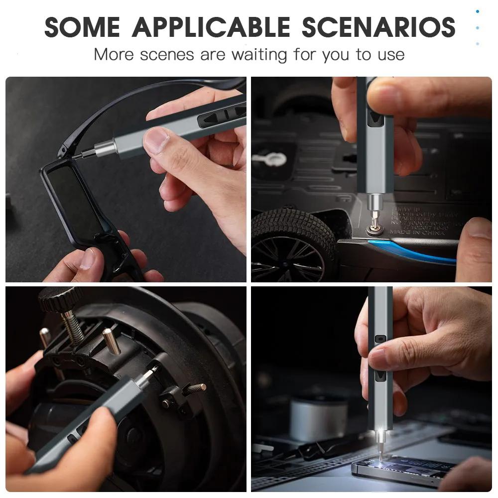 Zestaw śrubokrętów elektrycznych 50 w 1, zestaw narzędzi do naprawy akumulatorów z wtyczką typu C, do smartfonów, zabawek, śrubokrętów elektrycznych do komputerów