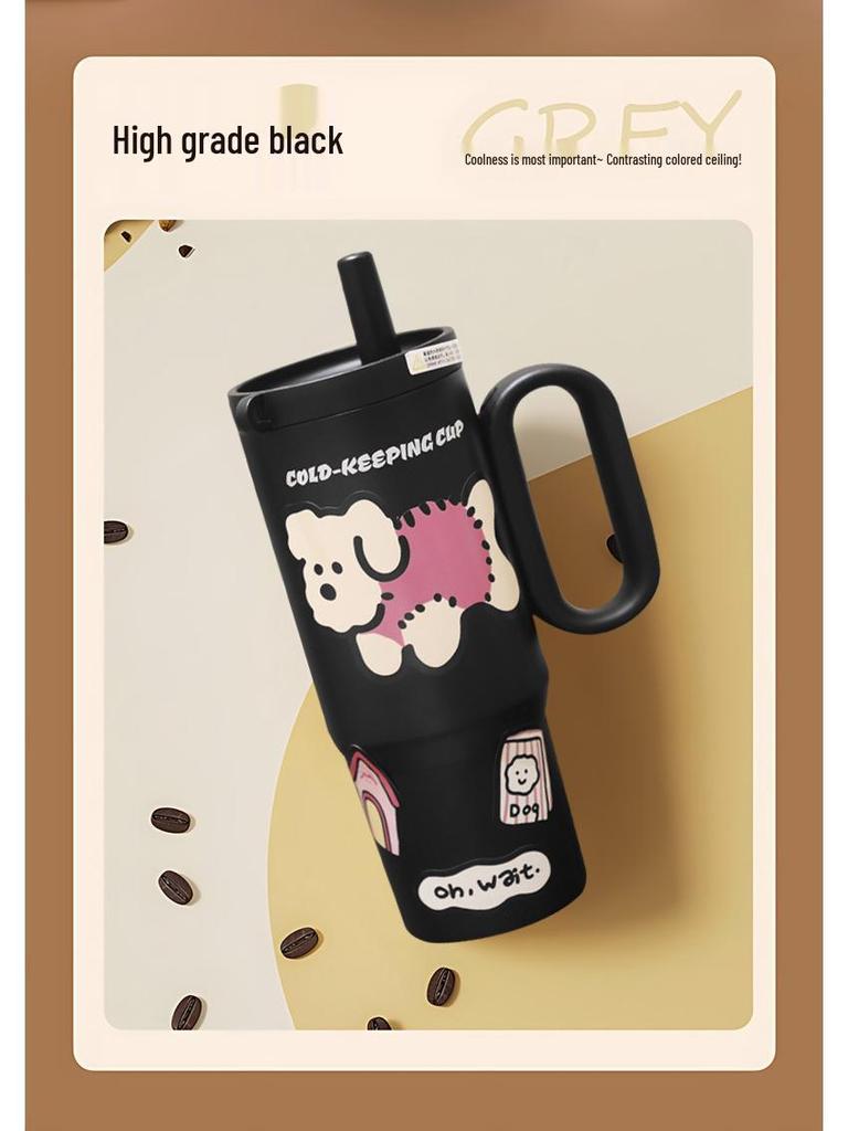 Giant Insulated 316 Stainless Steel Cup for Girls with Handle, High Appearance, Ice Buster, Car Portable.
