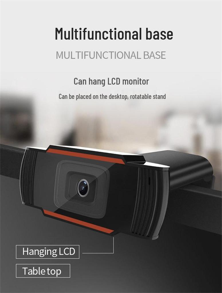 1080P HD USB Webcam with Built-in Microphone for Network Conferencing - Plug and Play