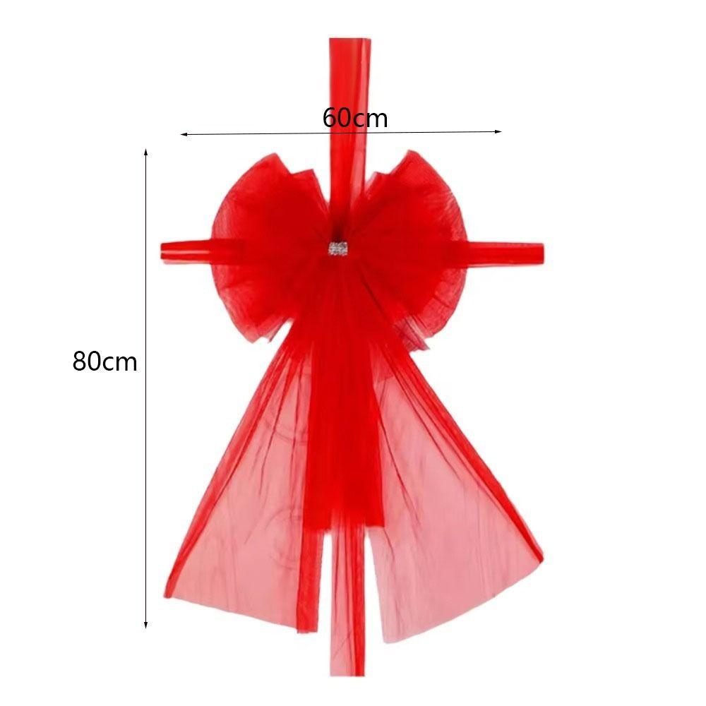 Large Size Christmas Front Door Bow Red Christmas Home Decoration Cabinet Bow  Fireplace