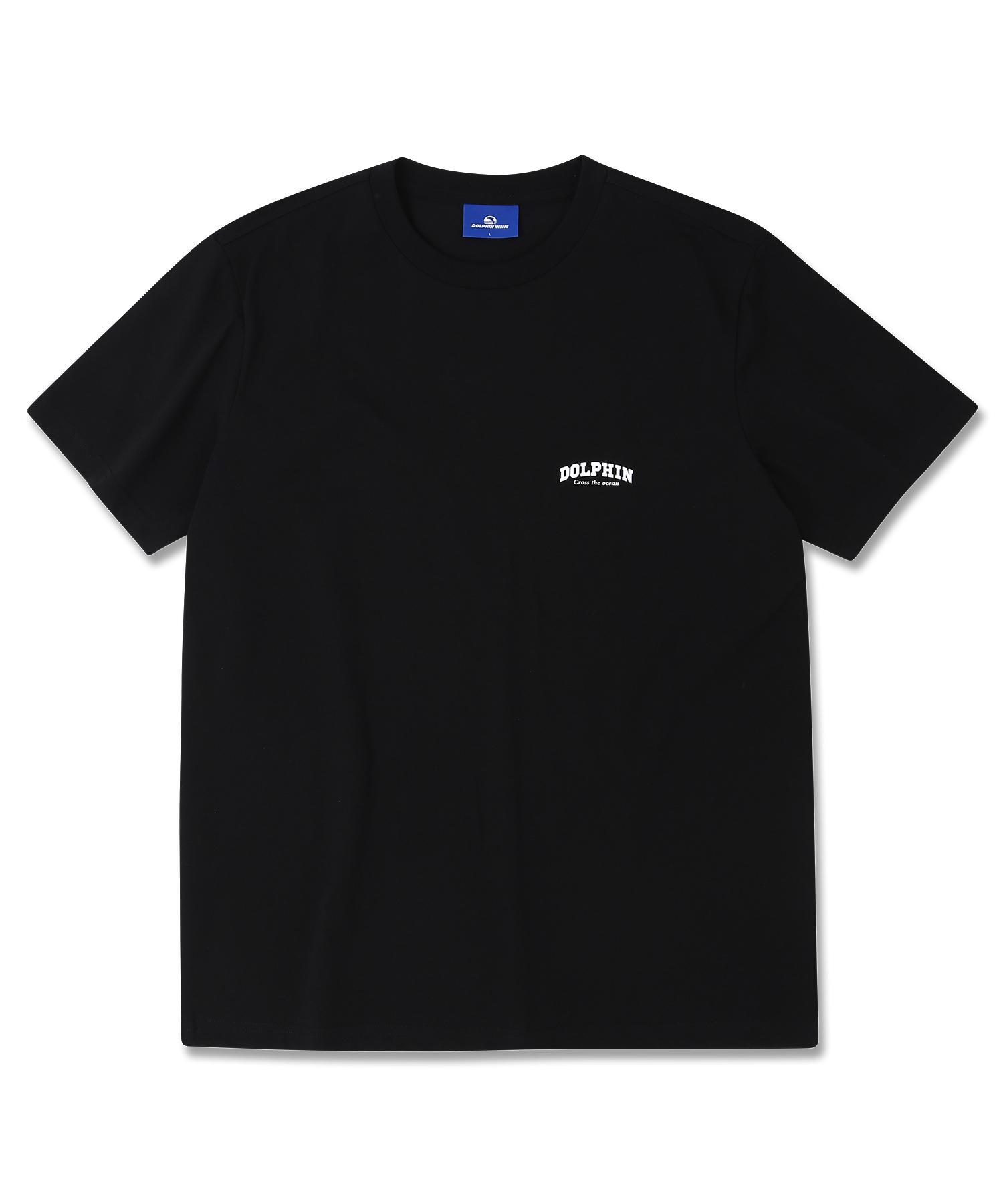 Dolphin Wave Apparel Dolphin Arch Logo T-Shirt Black Black/M