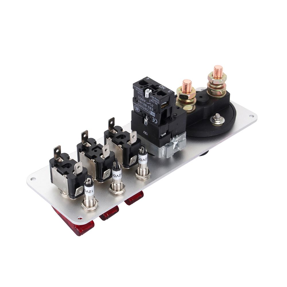 5 In 1 DC 12V Flip Up Ignition Toggle Switch Panel Car Engine Start Push Button with Led