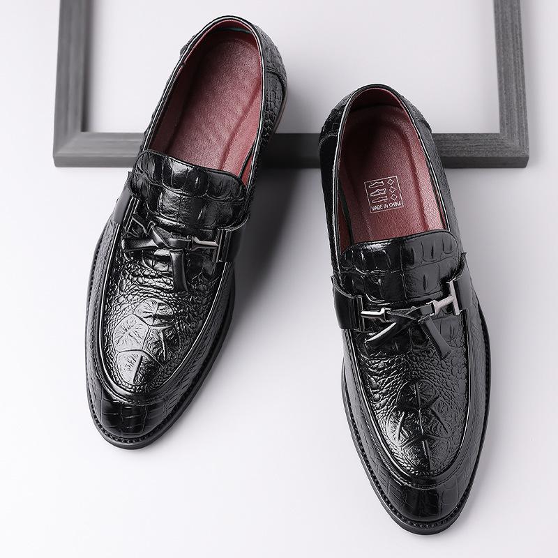 

Модный дизайнер Новые туфли в стиле кэжуал для бизнеса с узором крокодила для мужского формального свадебного платья, обувь для выпускного вечера, Zapatos Hombre 39