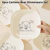 Home Cartoon Bone Spitting Plate Set, Dining Table Plates, Plastic Material, Living Room Fruit Plate, Garbage Plate