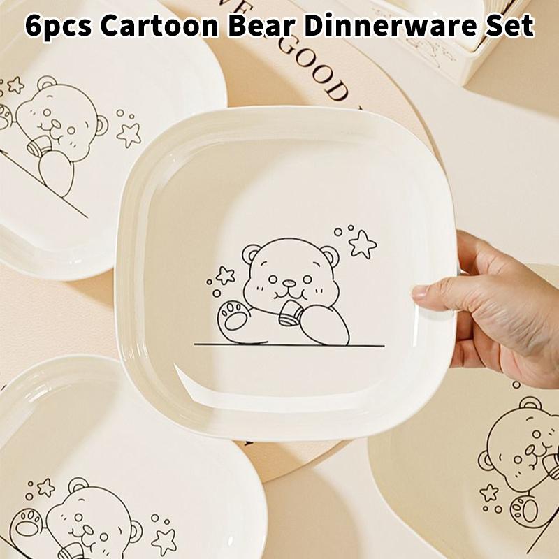 Home Cartoon Bone Spitting Plate Set, Dining Table Plates, Plastic Material, Living Room Fruit Plate, Garbage Plate