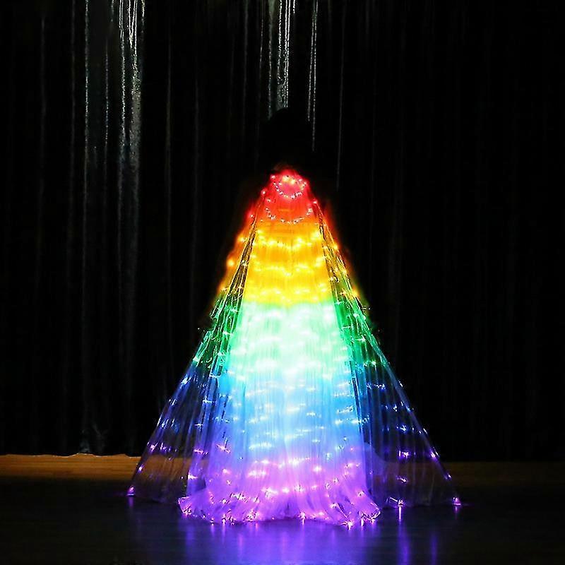 Ruoru Rainbow Color Alas Angle Led Wings Adult Led Costume Circus Led Light Luminous Costumes Party Show Isis Wings Dancewear