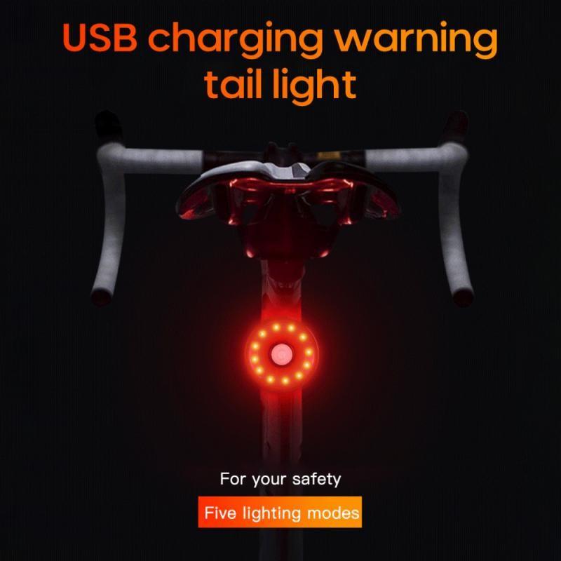 

Велосипед MTB Light USB Заряжаемый Водонепроницаемый задний задний фонарик Велоспорт Светодиодный сигнал безопасности Свет Велосипедные аксессуары
