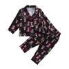 Boys' And Girls' Long Sleeved Pajama Cardigan Set, Casual Home Clothes Two Piece Set