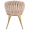 Molto Chair, Beige, Gold Legs