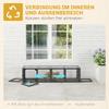 Cat Tunnel Cat Toy Made of Wood with 3 Doors, Expandable Play Tunnel for Cats Up To 10 Kg, 151.5 X 38.5 Cm Grey